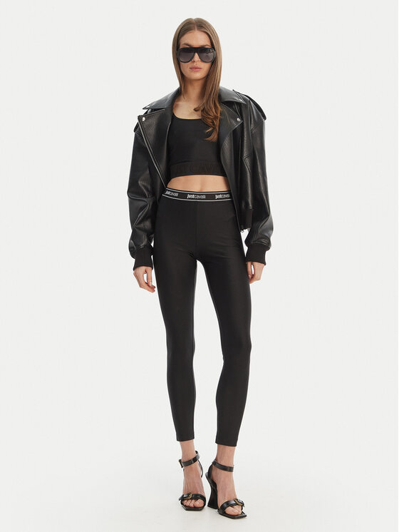 Just Cavalli Just Cavalli Legginsy 80PAC100 J0108 Czarny Skinny Fit