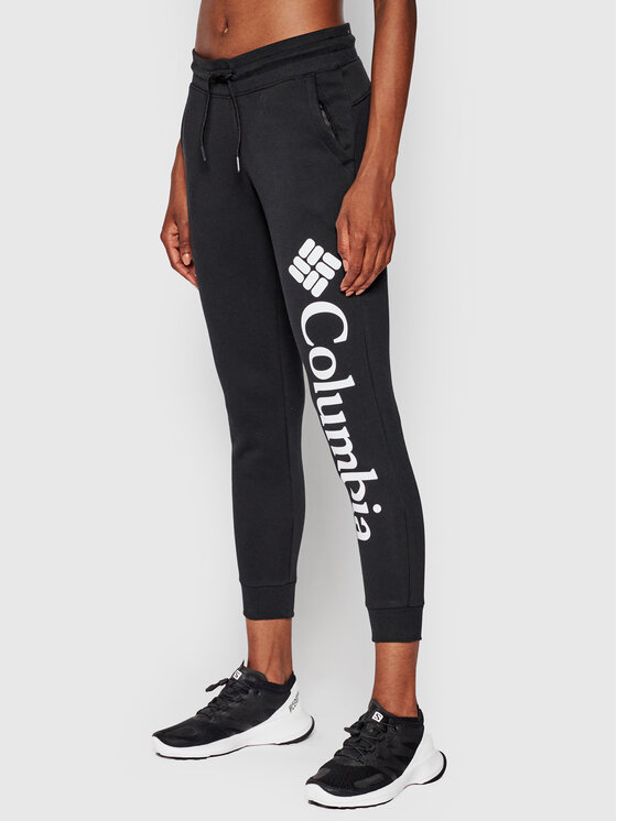 Columbia Pantaloni trening Logo Fleece Negru Regular Fit