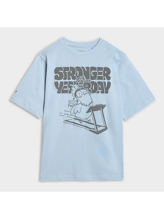 4F 4F T-shirt 4FJRAW25TTSHM3206-34S Blu Oversize