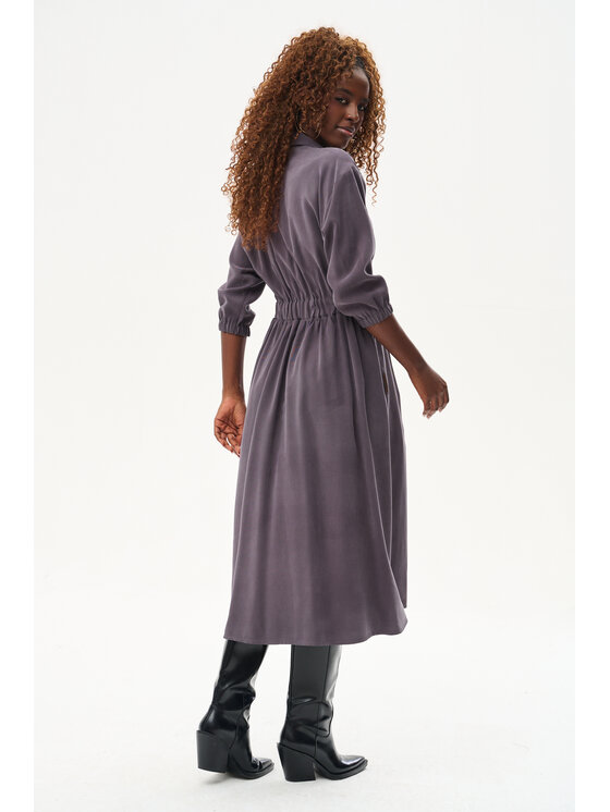 blue shadow blue shadow Sukienka codzienna Venus Szary Regular Fit