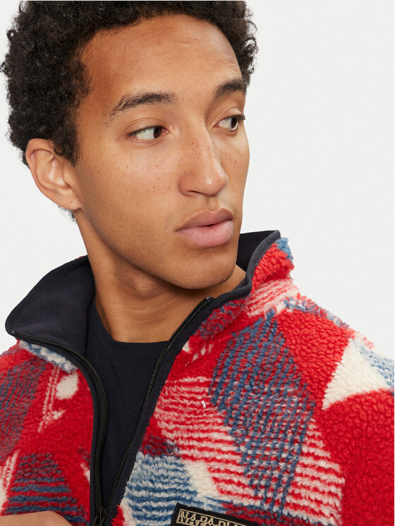 Napapijri Napapijri Fleecejacke T-Argient NP0A4HZJ Rot Regular Fit