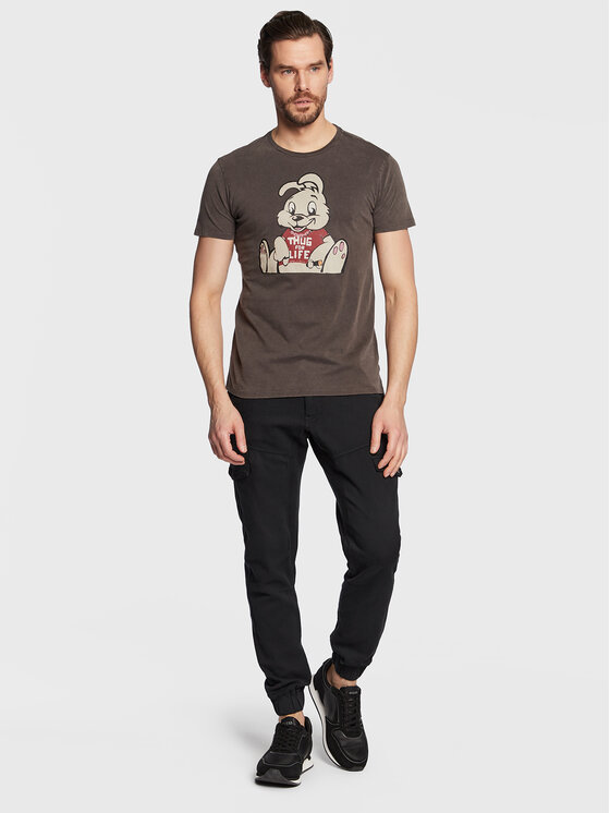 T-shirt Bunny M3RI1R KBDL0 Nero Oversize