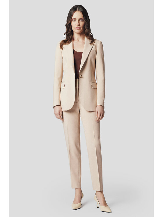 Lancerto Lancerto Marynarka Albana MA073125000004 Beżowy Slim Fit