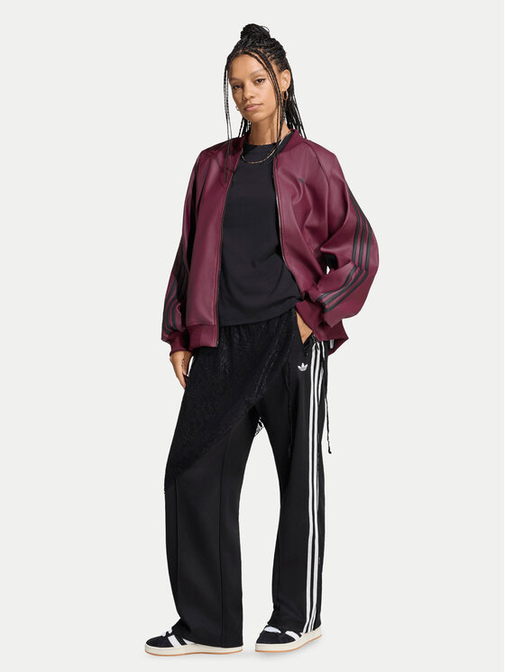 adidas adidas Spodnie dresowe 2In1 Firebird Loose Track Trousers With Lace Skirt LG4271 Czarny Relaxed Fit