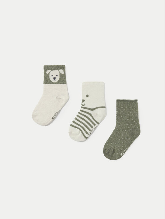 Set de 3 perechi de șosete lungi pentru copii Mayoral 10758 Verde