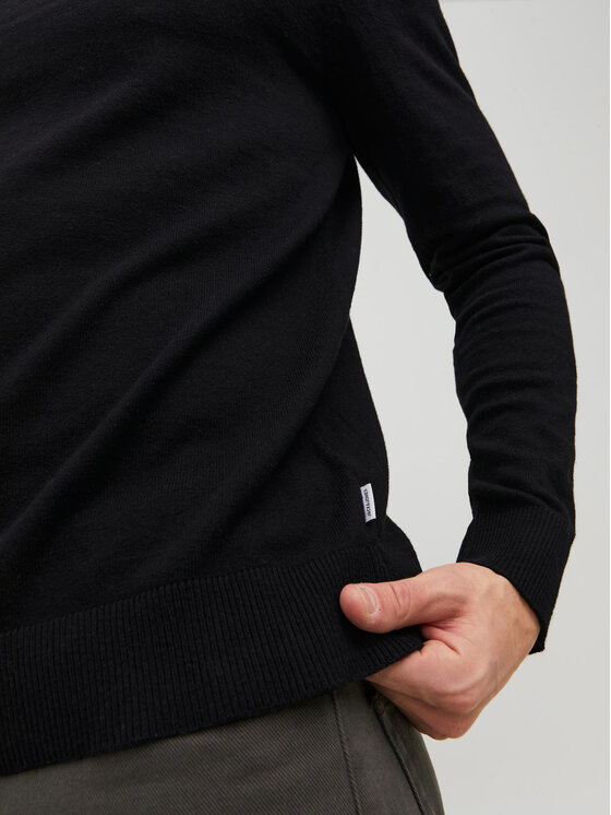 Jack & Jones Jack & Jones Πουλόβερ Emil 12208364 Μαύρο Regular Fit