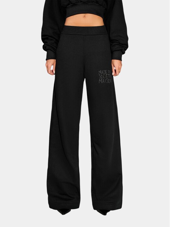 MADE BY SOCIETY MADE BY SOCIETY Spodnie materiałowe SAVAGE - P27520 Czarny Basic Fit