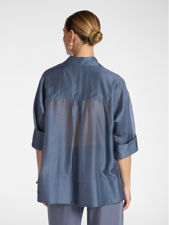 Elena Mirò Elena Mirò Camicia 5019Z000024N023 Blu Boxy Fit