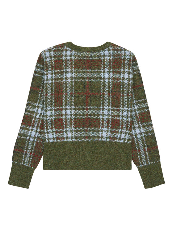 Element Element Kardigán Plaid Cardigan W ELJSW00113 Zöld Regular Fit
