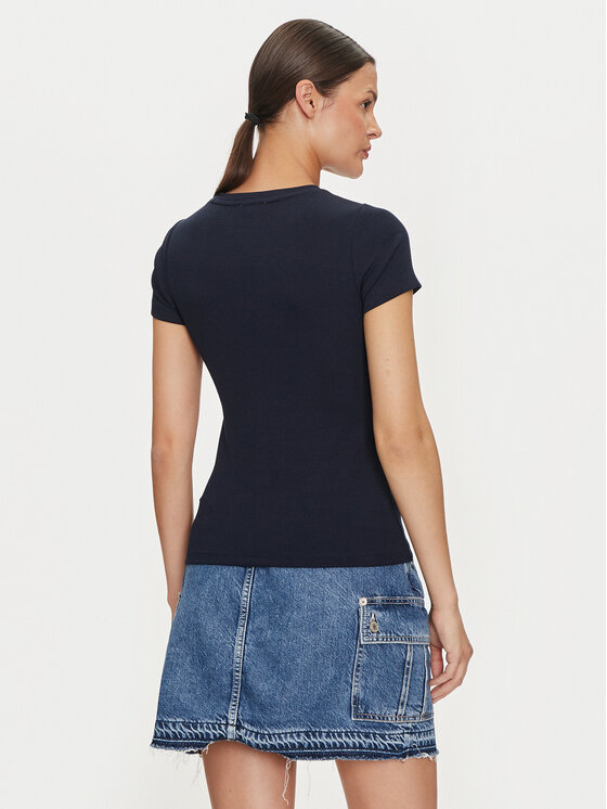 Guess Jeans Guess Jeans T-krekls W4YI64 KA0H1 Tumši zils Slim Fit