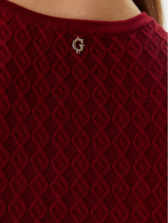 Guess Guess Rochie tricotată W5BK68 Z2YJ2 Roșu Slim Fit
