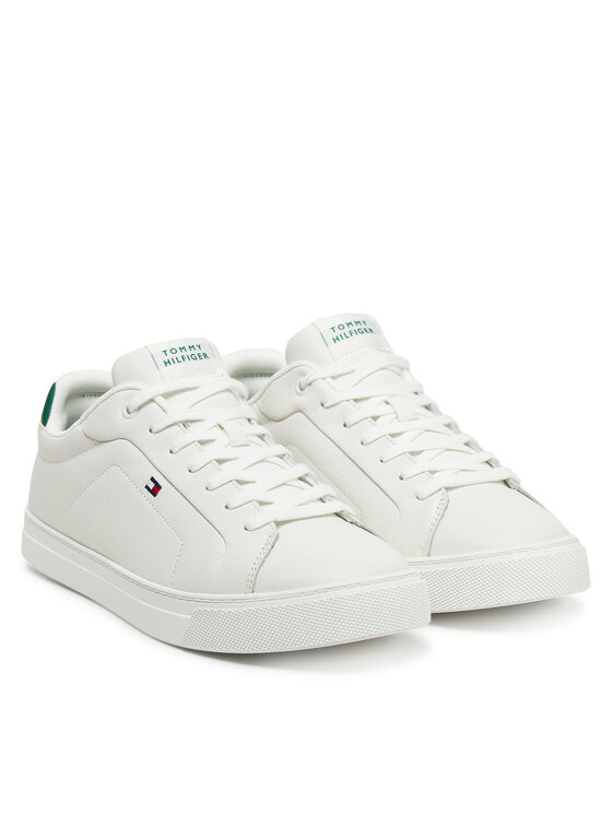 Tommy Hilfiger Tommy Hilfiger Tenisice Icon Court Pinperf Lth FM0FM05483 Bijela