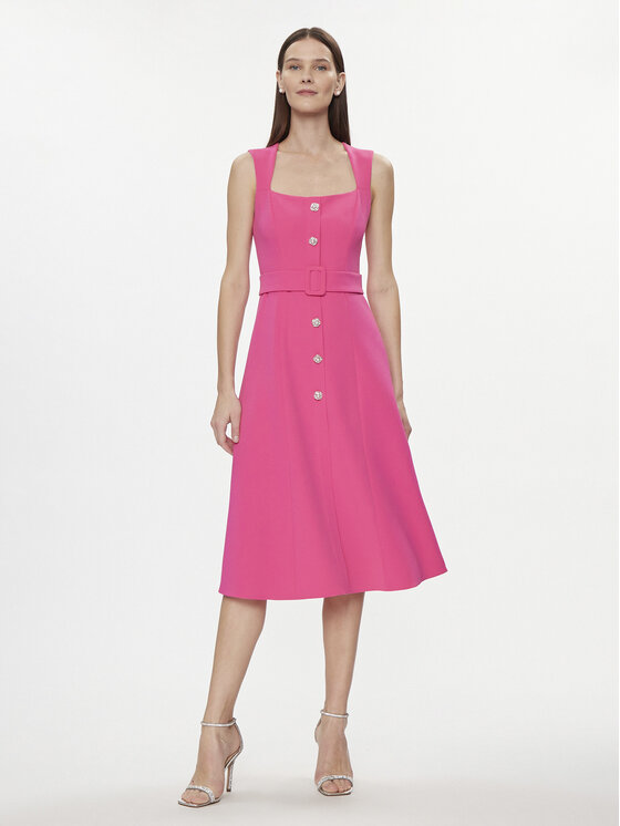 Nissa Nissa Koktel haljina RC14788 Ružičasta Slim Fit