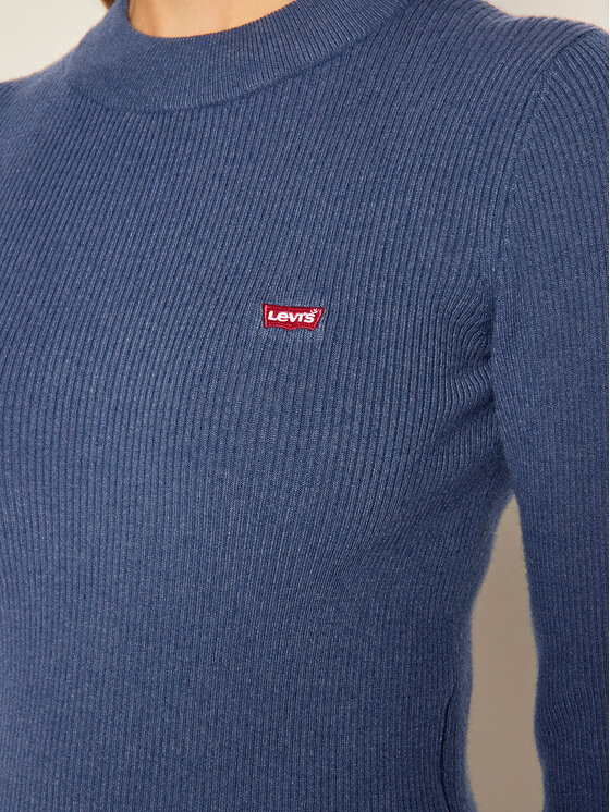 Maglione Crew Rib 21967-0002 Blu scuro Slim Fit