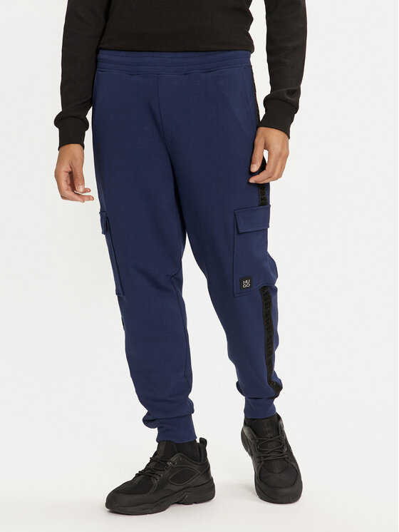 Hugo Pantaloni da tuta Disland 50521407 Blu scuro Regular Fit, taglia : M