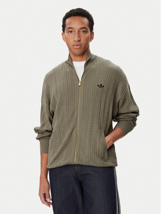 adidas Кардиган Firebird KR9761 Светлозелен Loose Fit