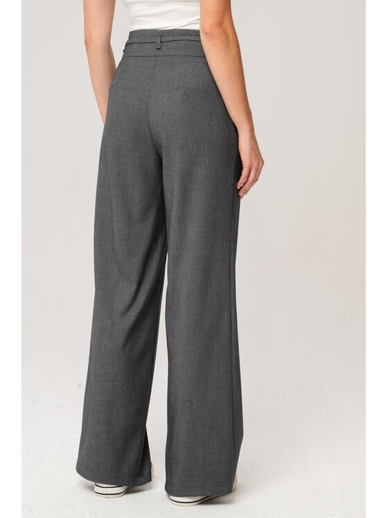 blue shadow blue shadow Spodnie materiałowe Amanda Szary Regular Fit