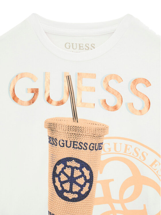 Guess Guess Póló J6GI06 K6YW4 Fehér Relaxed Fit