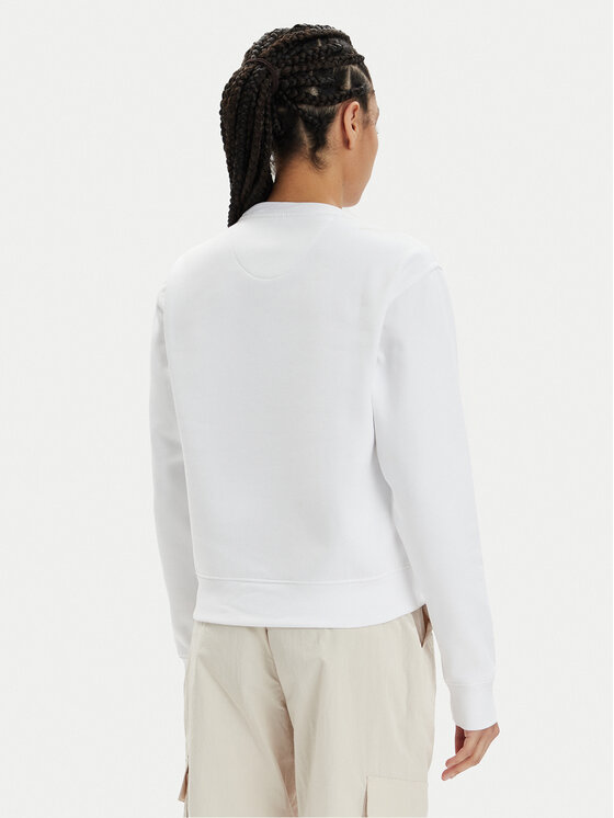 Guess Guess Μπλούζα Icon W4GQ09 KB681 Λευκό Relaxed Fit