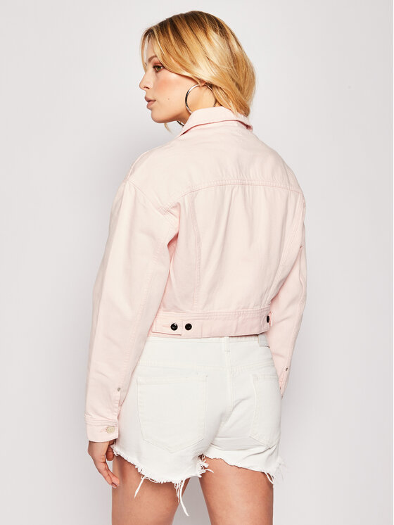 Lee Lee Giacca di jeans Cropped L54QKGNA 112112908 Rosa Regular Fit