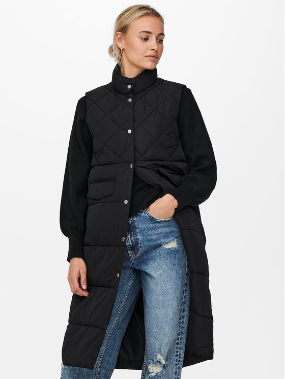 ONLY ONLY Αμάνικο Μπουφάν 15238994 Μαύρο Regular Fit