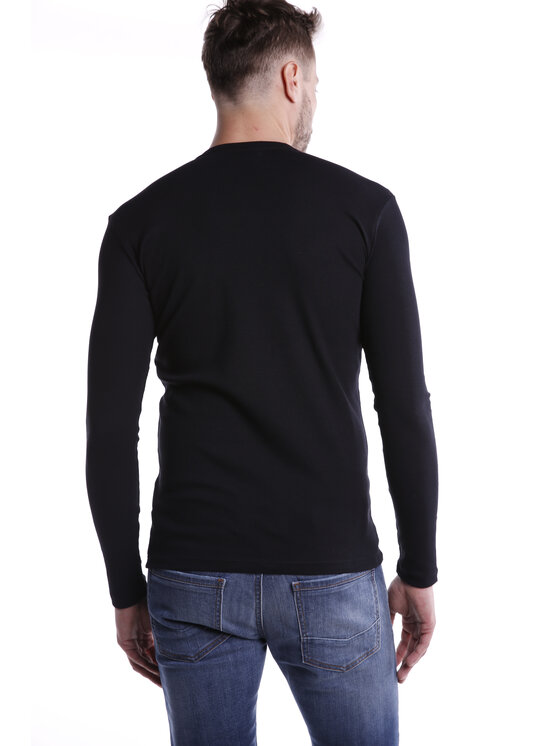 Cross Jeans Cross Jeans Longsleeve 15129-020 Czarny Slim Fit