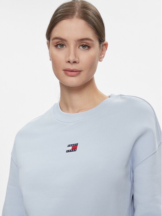 Tommy Jeans Tommy Jeans Bluza Badge DW0DW17325 Granatowy Boxy Fit