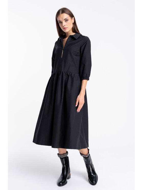 CLICK CLICK Φόρεμα καθημερινό 60-6164 Μαύρο Regular Fit