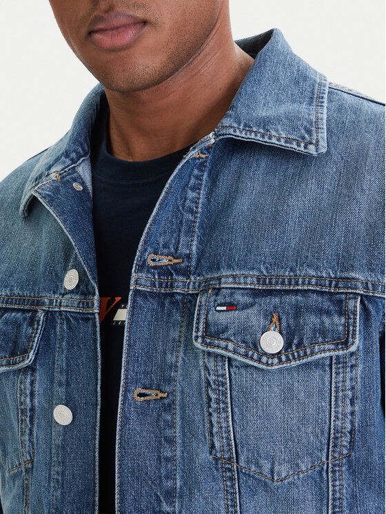 Tommy Jeans Tommy Jeans Džinsinė striukė Ryan DM0DM23003 Mėlyna Regular Fit