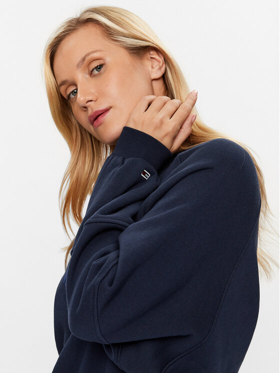 Tommy Jeans Tommy Jeans Bluză DW0DW16137 Bleumarin Relaxed Fit