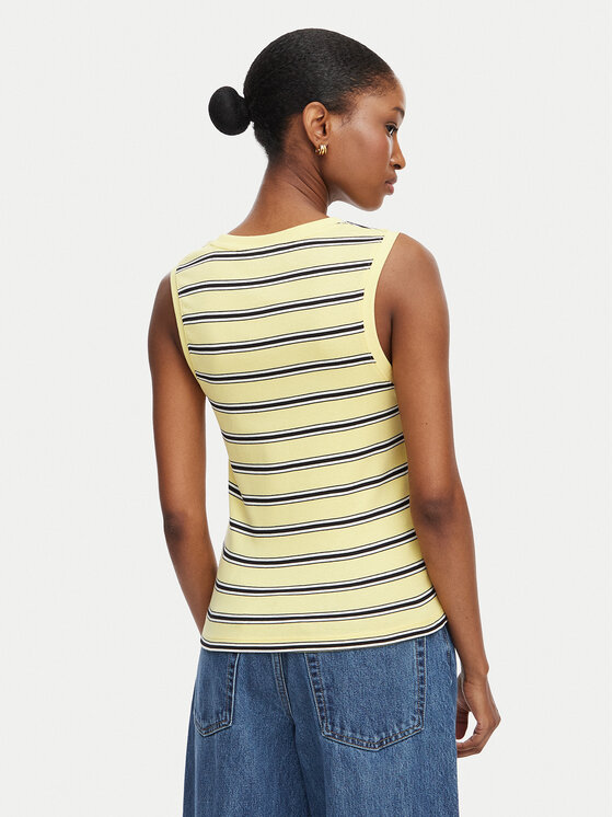 Tommy Hilfiger Tommy Hilfiger Top WW0WW50025 Žuta Regular Fit