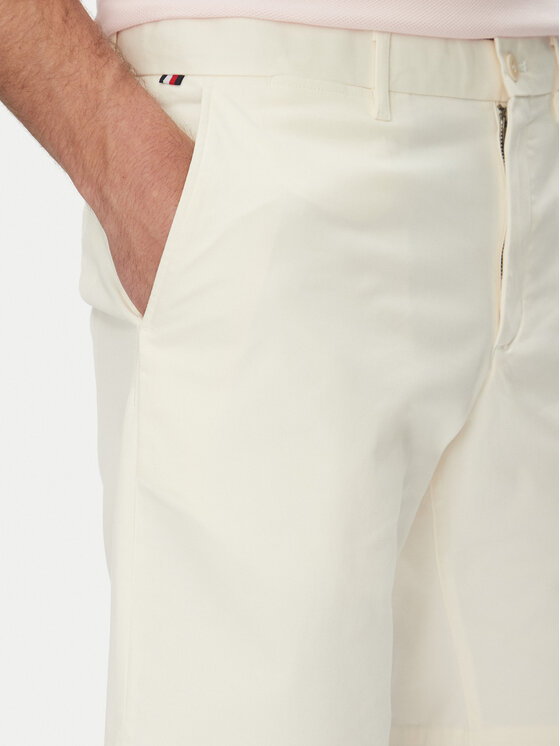 Tommy Hilfiger Tommy Hilfiger Pantaloncini di tessuto Brooklyn MW0MW23563 Écru Regular Fit