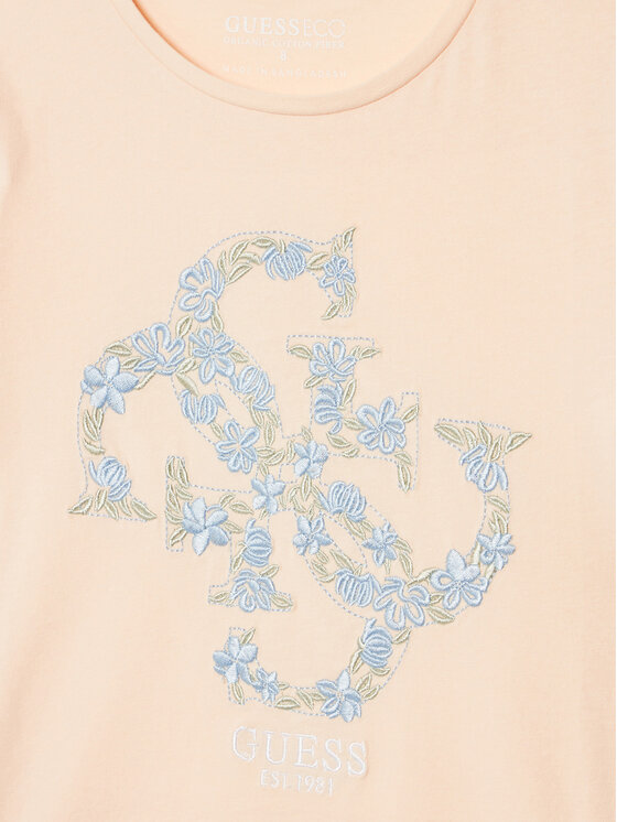 Guess Guess Tričko J5GI02 K6YW4 Ružová Regular Fit