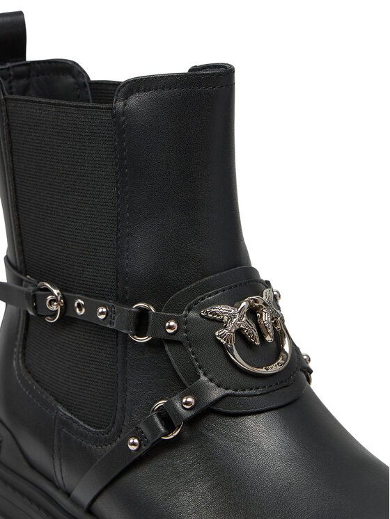 PINKO PINKO Kotníková obuv s elastickým prvkem Mia 10 SD0143 P044 Černá