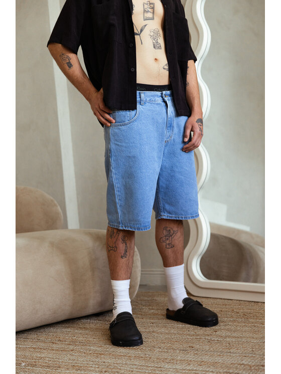 Kamuflage Kamuflage Szorty Way Too Big Niebieski Baggy Fit