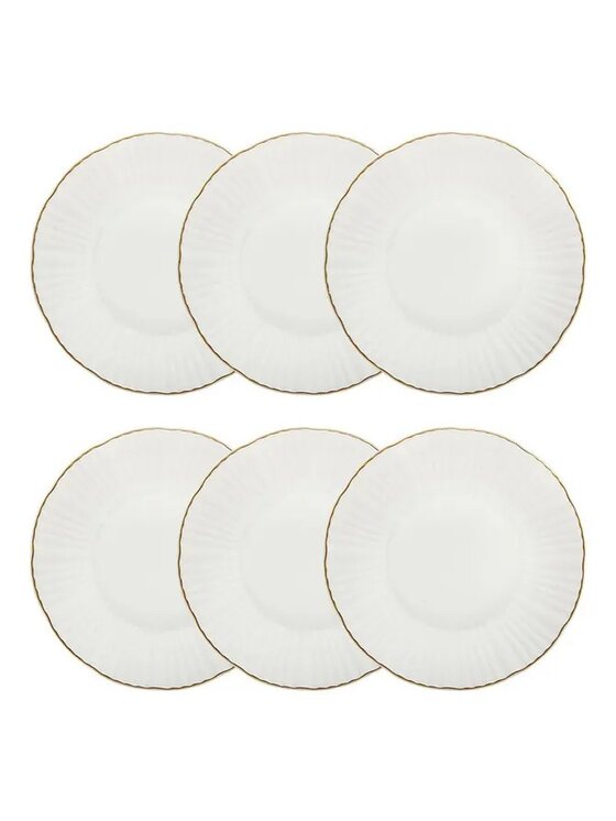 MIAhome MIAhome Komplet talerzy porcelanowych głębokich Daphne Biały