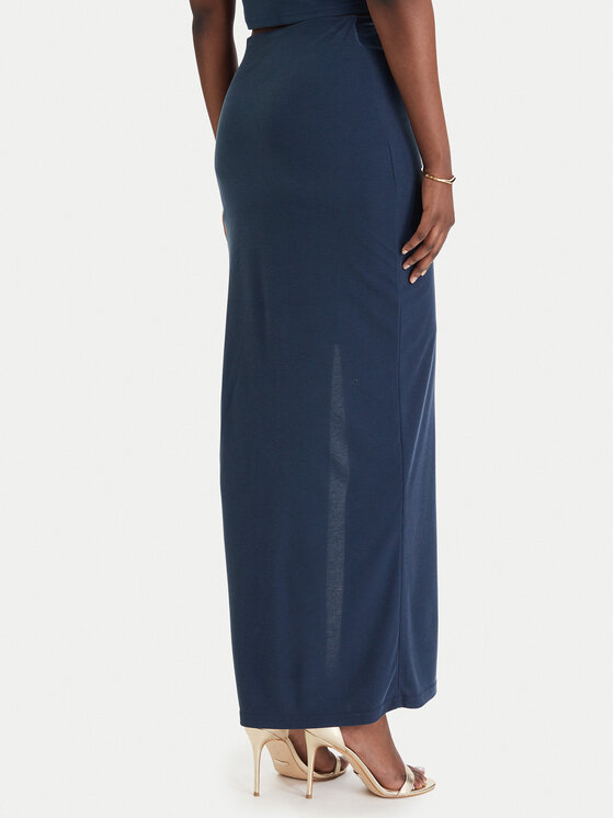 Guess Guess Maxi sukně W6GD15 K2936 Tmavomodrá Slim Fit