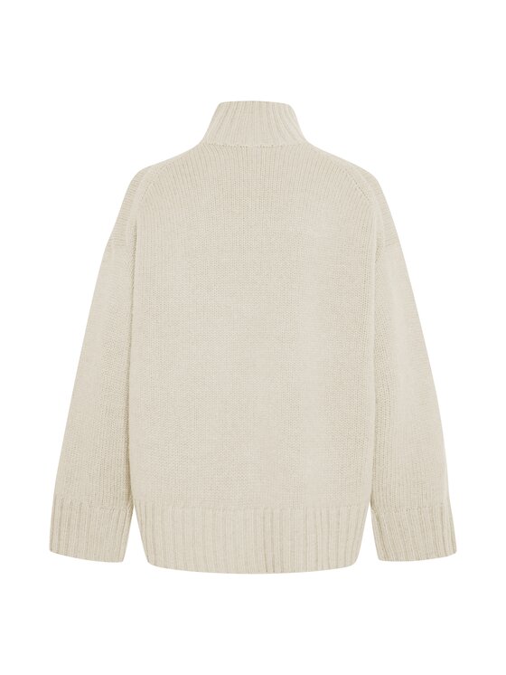Style Republic Style Republic Golf Sweter o kroju oversize typu boxy, z mieszanki kaszmiru i wełny Biały Boxy Fit