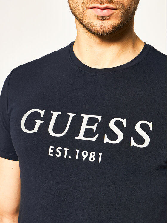 Guess Guess T-Shirt Tee M0GI93 J1300 Dunkelblau Super Slim Fit