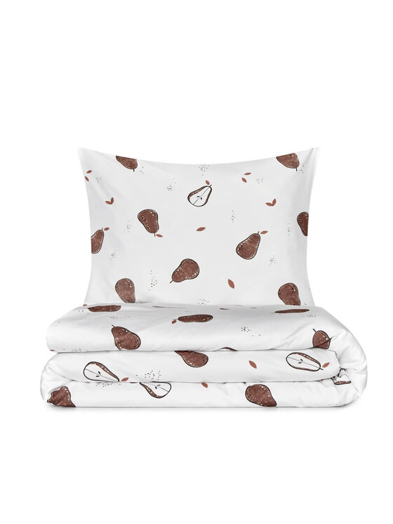 White pocket Komplet pościeli we wzory Biały