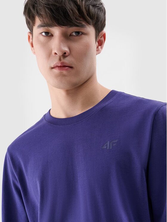 4F 4F Longsleeve 4FWMM00TLONM432-31S Niebieski Regular Fit