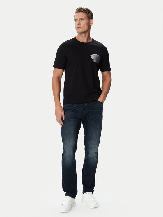 HUGO HUGO Tricou Dahr  50568696 Negru Regular Fit