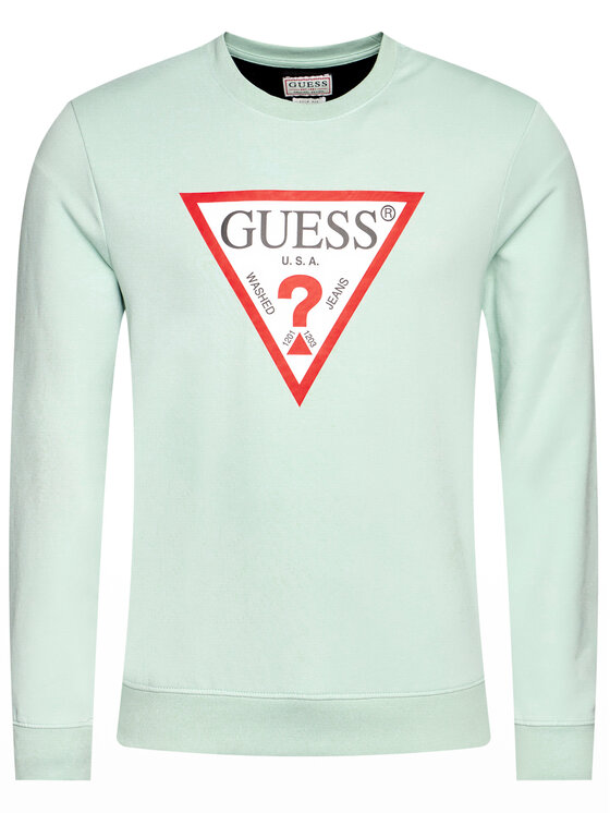 Guess Guess Džemperis ar kapuci M1RQ37 K6ZS1 Zaļš Slim Fit