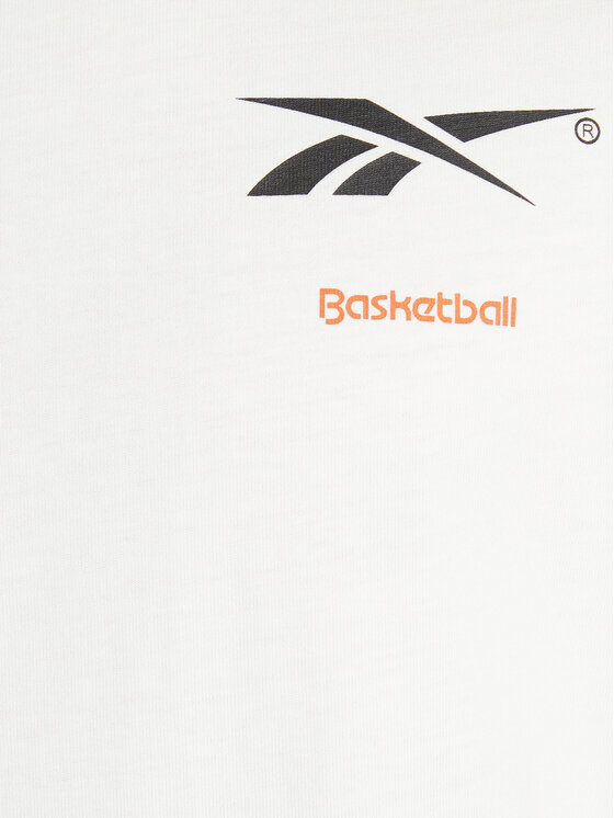 Reebok Reebok T-Shirt Reebok Basketball Court Top T-Shirt HN5804 Bílá Relaxed Fit