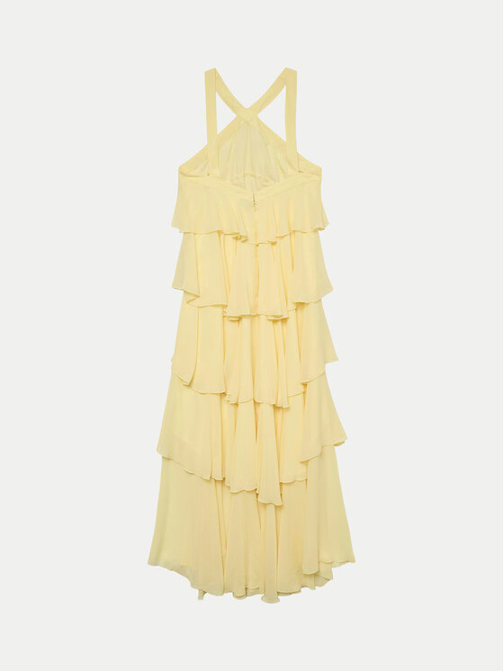 Vero Moda Vero Moda Večerna obleka Felicia 10295237 Rumena Slim Fit