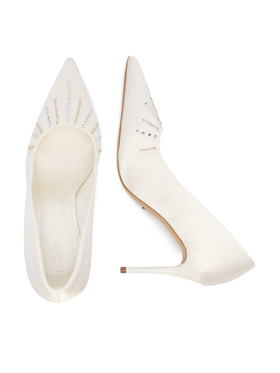 DeeZee DeeZee Pantofi cu toc subțire CEO-CD24-205 Alb