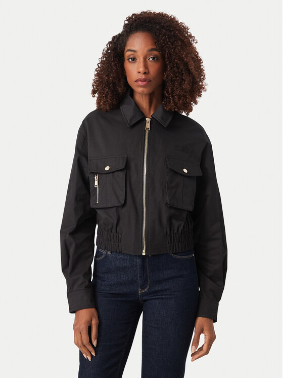 Guess Guess Bunda pro přechodné období W6YL20 W2910 Černá Regular Fit