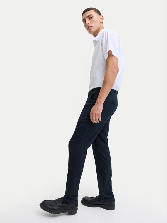 Jack & Jones Jack & Jones Chino kalhoty Marco Bowie 12279659 Modrá Slim Fit