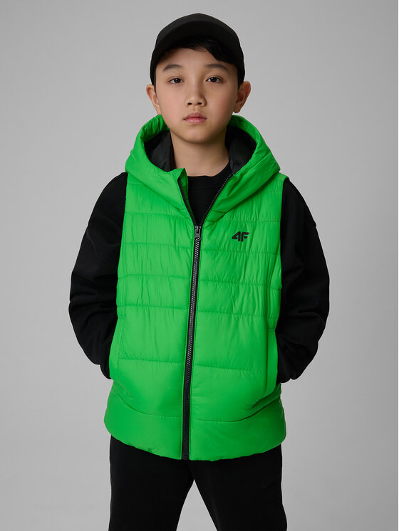 4F 4F Kamizelka OUTERWEAR Zielony Regular Fit