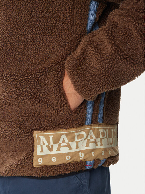 Napapijri Napapijri Fleecová mikina T-Archive NP0A8APE Hnědá Relaxed Fit